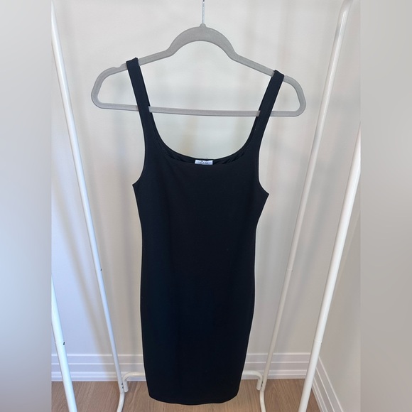 ZARA Black Fitted Knit Midi Dress – Size Medium - Picture 2 of 3